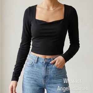 Black Long Sleeve Women's Top H&M